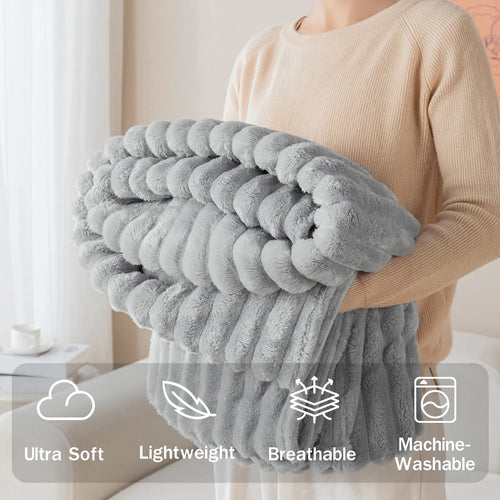 Cozy Flannel Nap Blanket – Ultra-Soft Plush Throw for Couch & Bed